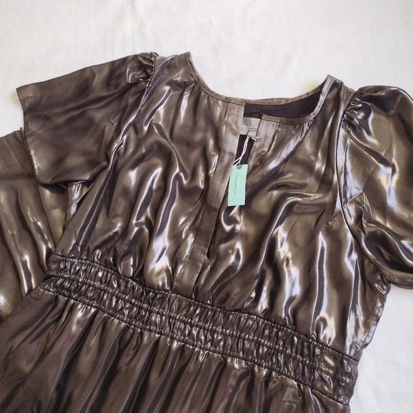 Anthropologie Somerset Maxi Dress Shine Edition 2X NEW Plus Size Metallic Maxi - Picture 4 of 11
